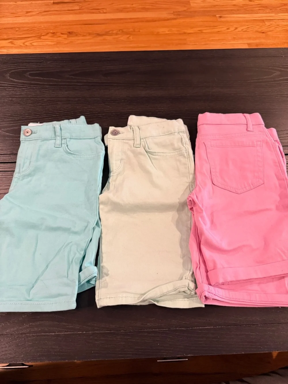 The Children's Place Pastel Shorts Trio - Pink, Mint & Cream